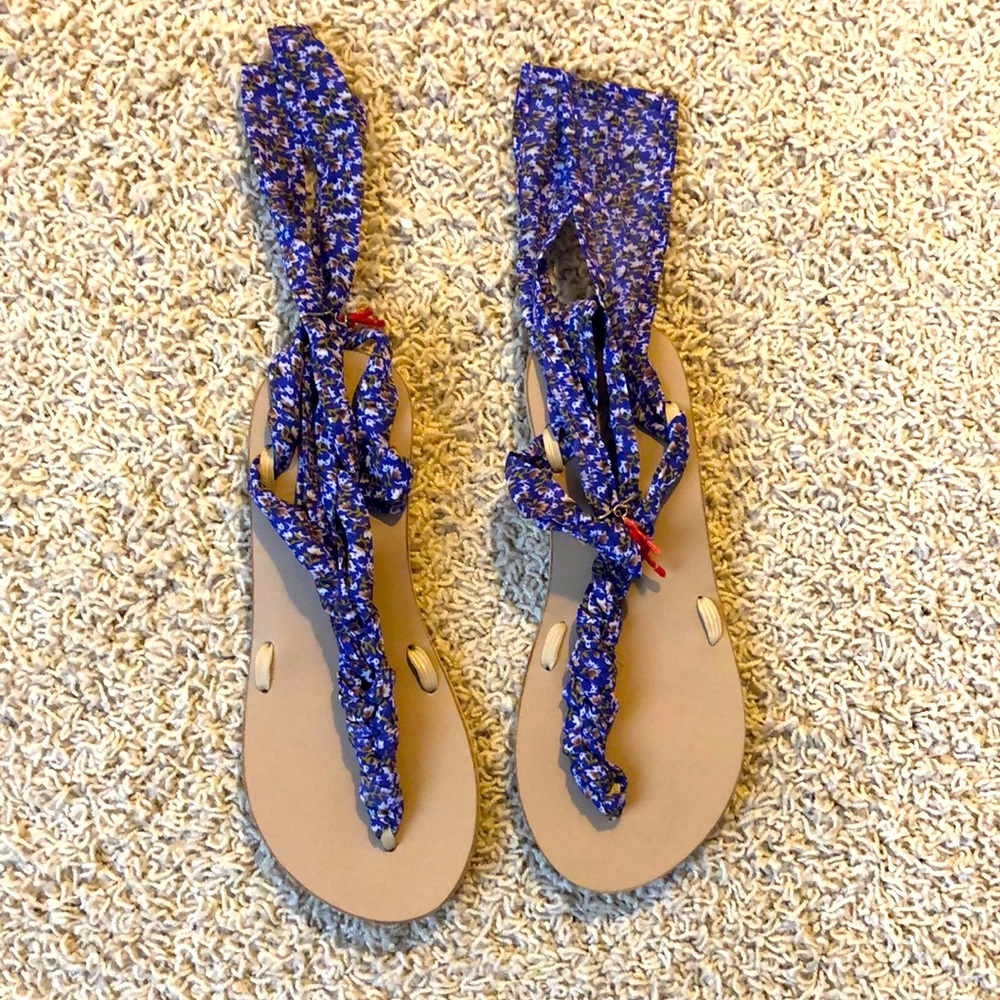 Sseko Ribbon Sandals with custom ribbons